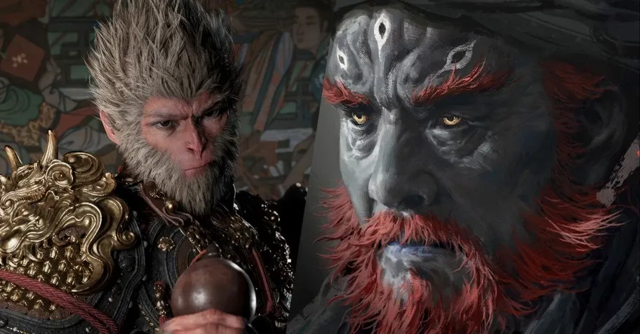Wukong (left) and Zhong Kui (right) as depicted by Game Science