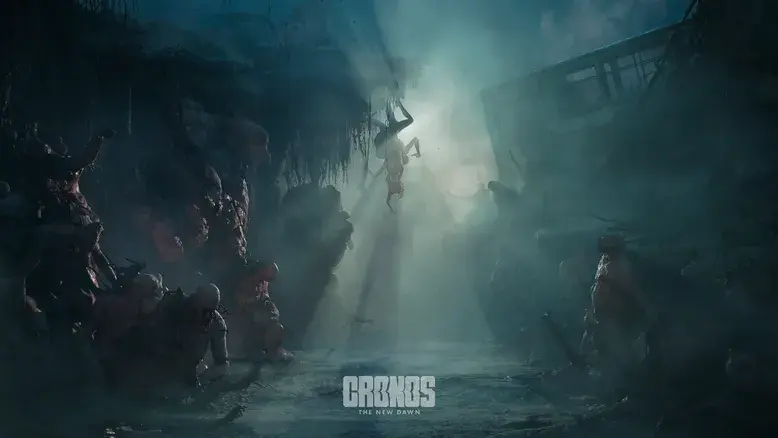 alt="Cronos: The New Dawn biomass creature emerging from corrupted growths during gameplay